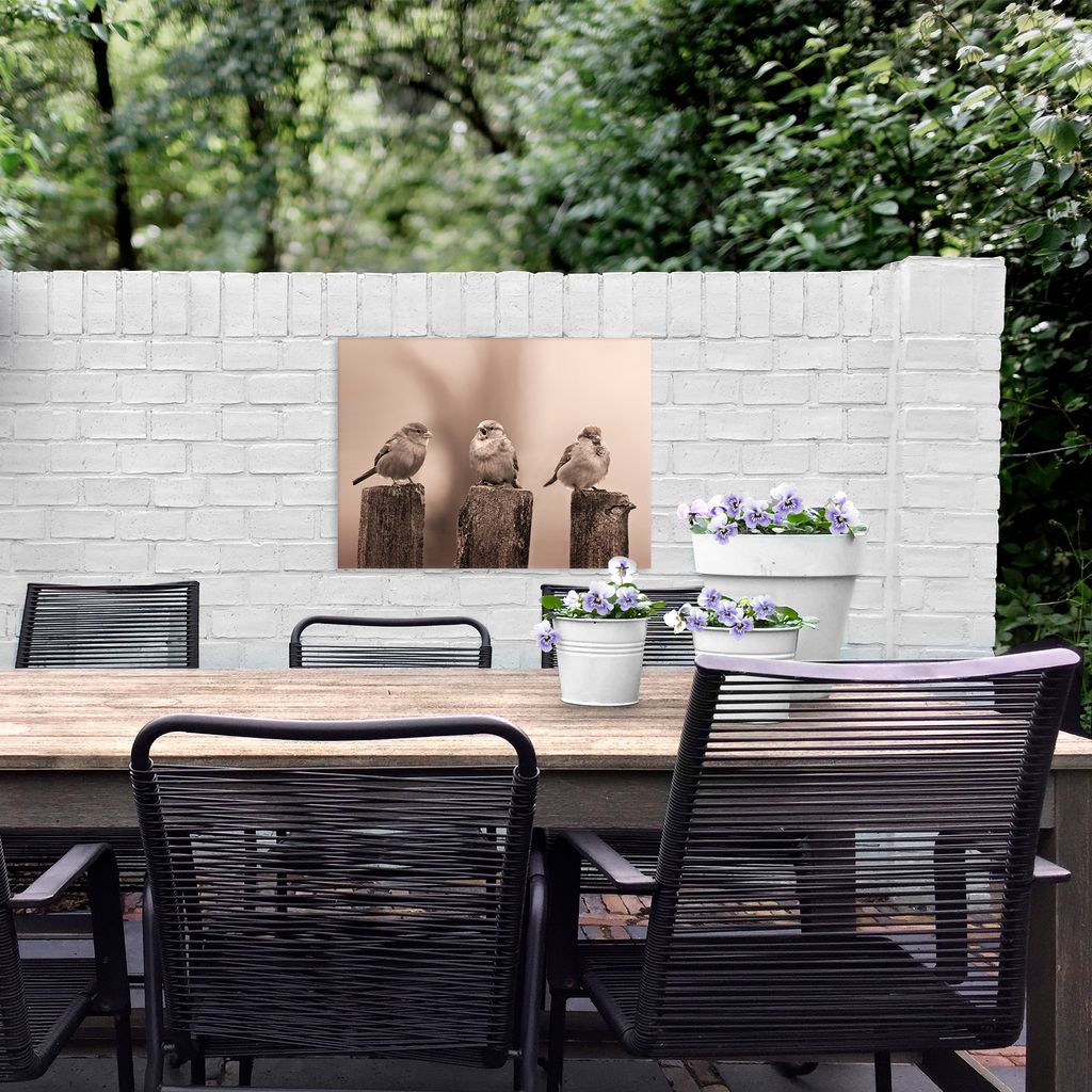 Art for the Home Leinwand Außenbereich UV-Beschichtung robusten Rahmen gegen Wetterbedingungen Garten Wohnzimmer Schlafzimmer Badezimmer Vogelgezw...
