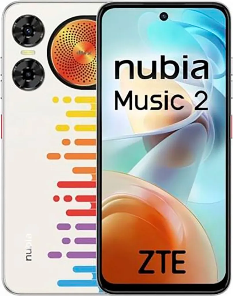 Smartphone Nubia Music 2 ZTE 128 Go Blanc avec écran fluide de 6.6 pouces