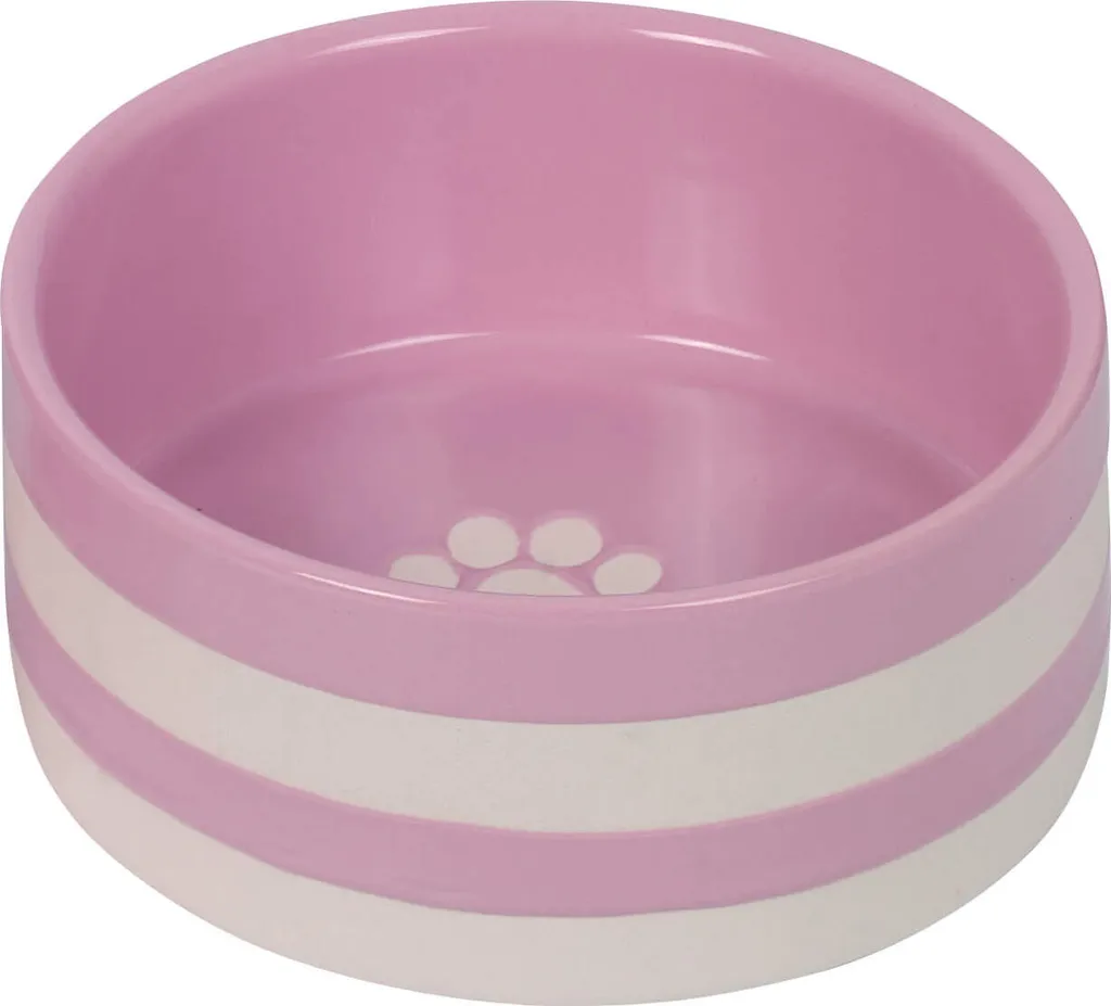 Gamelle Céramique Nobby Strio 1,25L Rose : Stable, Hygiénique et Design