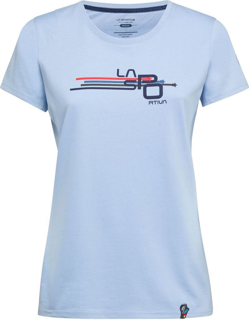 Stripe Cube T-Shirt W, Style O94, Farbe 645645 Stone-Blue, Größe XS, La Sportiva