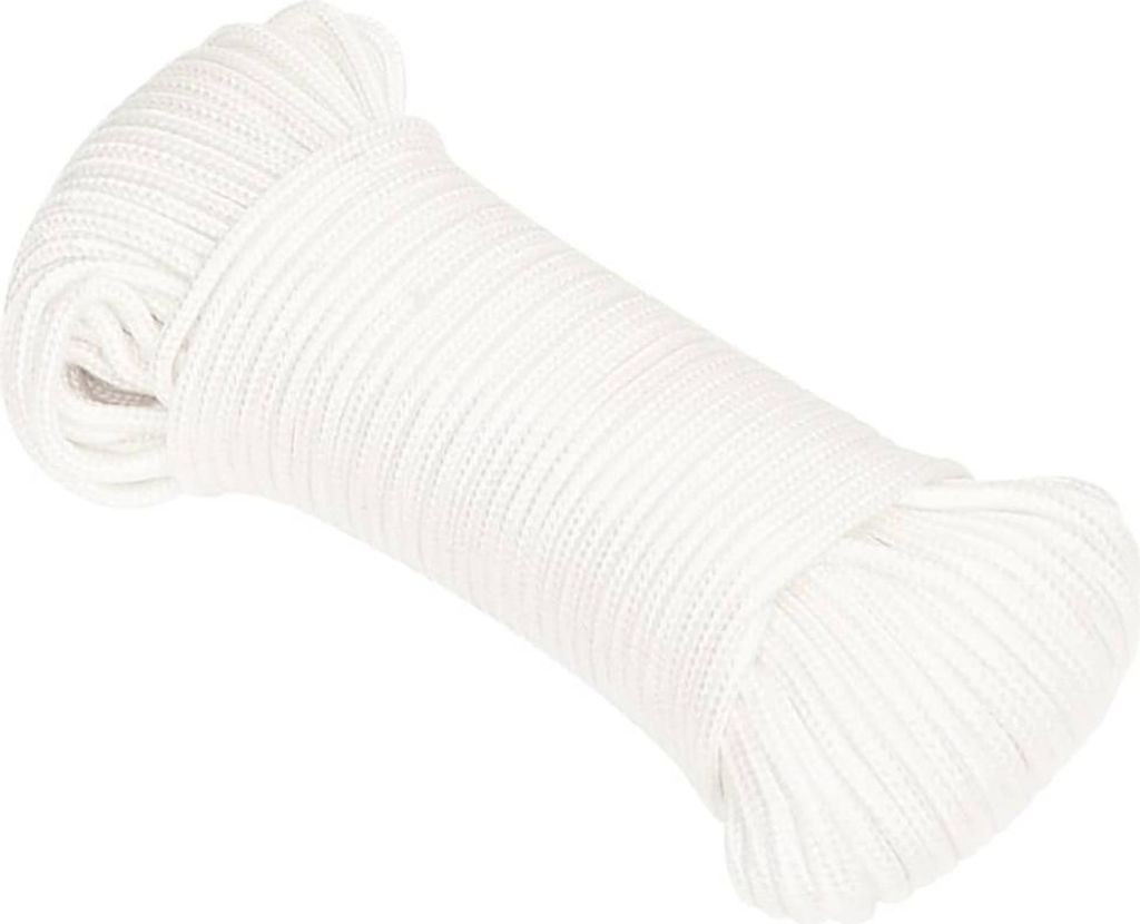 vidaXL Bootsseil Weiß 3 mm 250 m Polypropylen