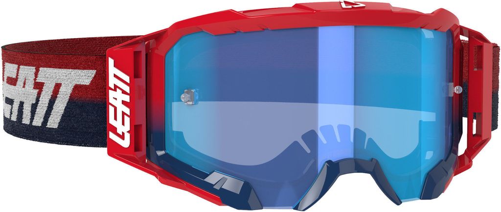 Leatt Velocity 5.5 Motocross Brille, rot/blau, Einheitsgröße