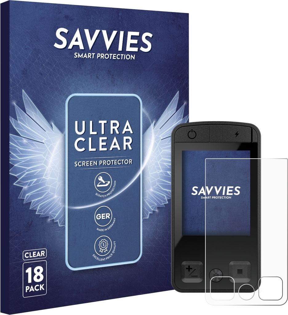 18x Für Bosch Kiox 400C Schutzfolie Savvies Displayschutz Display Schutz Folie Klar Transparent