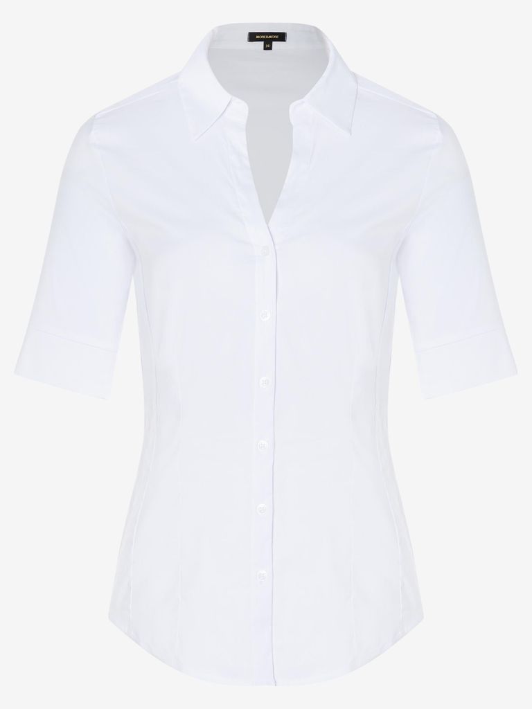 MORE & MORE Baumwolle Stretch Blous 0010 white 44 Produktbild 