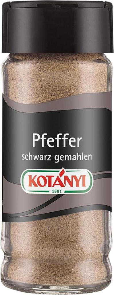 Kotanyi Pfeffer schwarz gemahlen für die perfekte Schärfe 36g