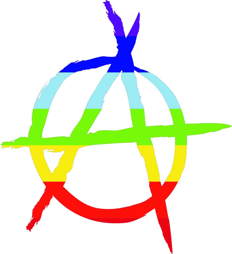 Kiwistar Anarchie Peacefarben Mehrfarbig WANDTATTOO 100 x 88cm - Dekoration für Kinderzimmer Schlafzimmer Wohnzimmer Küche Badezimmer