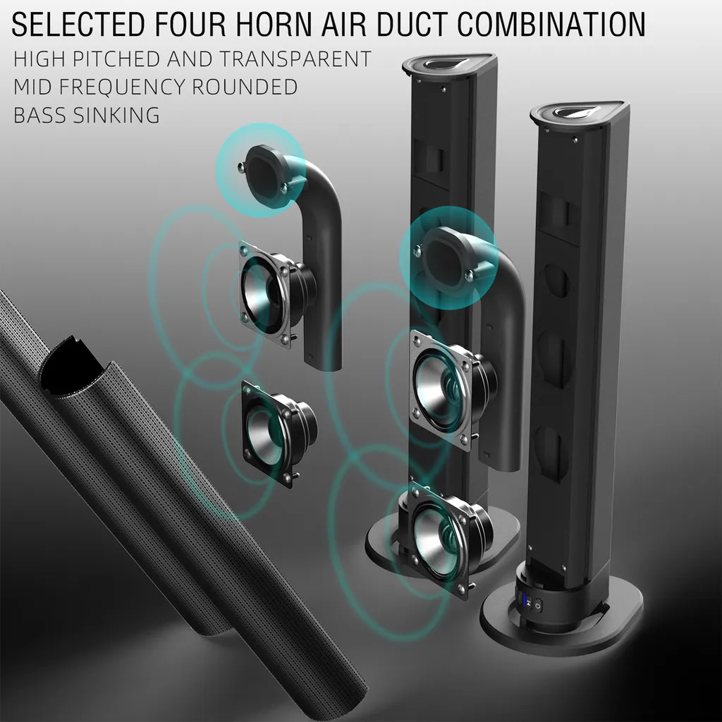 Enceinte PC Bluetooth à champ tridimensionnel et barrage sonore - 9