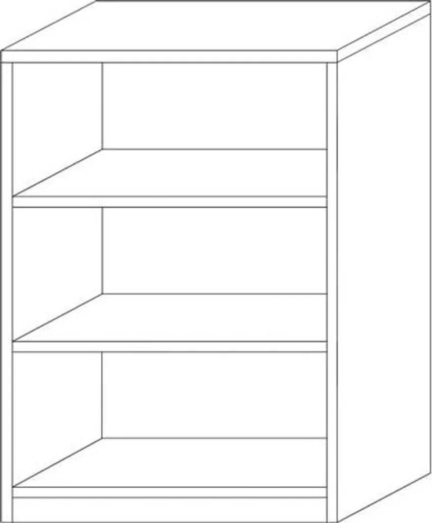 Petit Meuble de Rangement Spacio 55cm en Chêne Gris avec 2 Tablettes