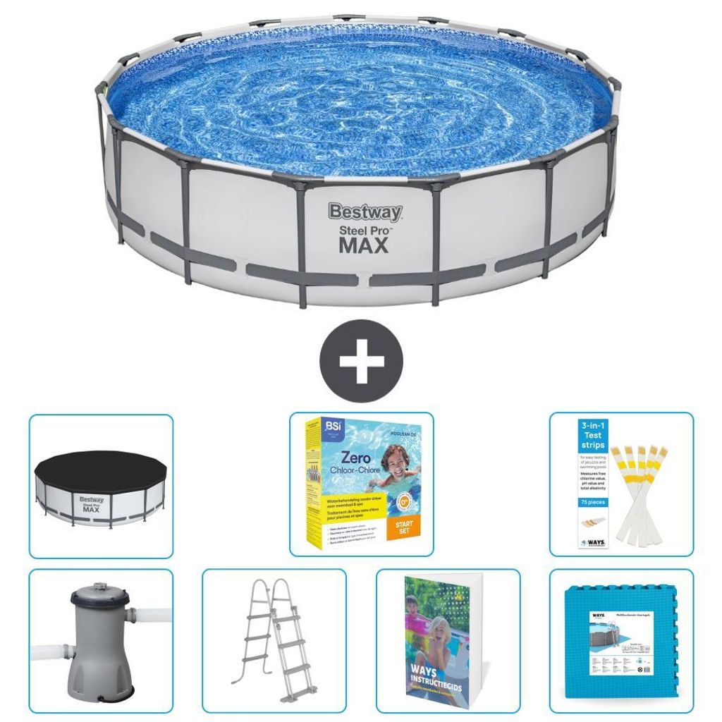 Bestway Steel Pro MAX Rund - 457x122 cm - 8-teilig S566