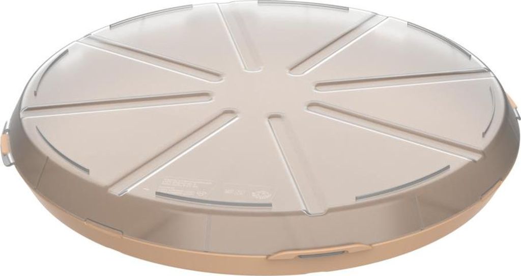 Pizzabox 'ToGo' - BPA-freie Aufbewahrungsbox von Pizza Wiederverwendbare Kunststoffbox aus recylebarem Material - beständiges braun/transparent