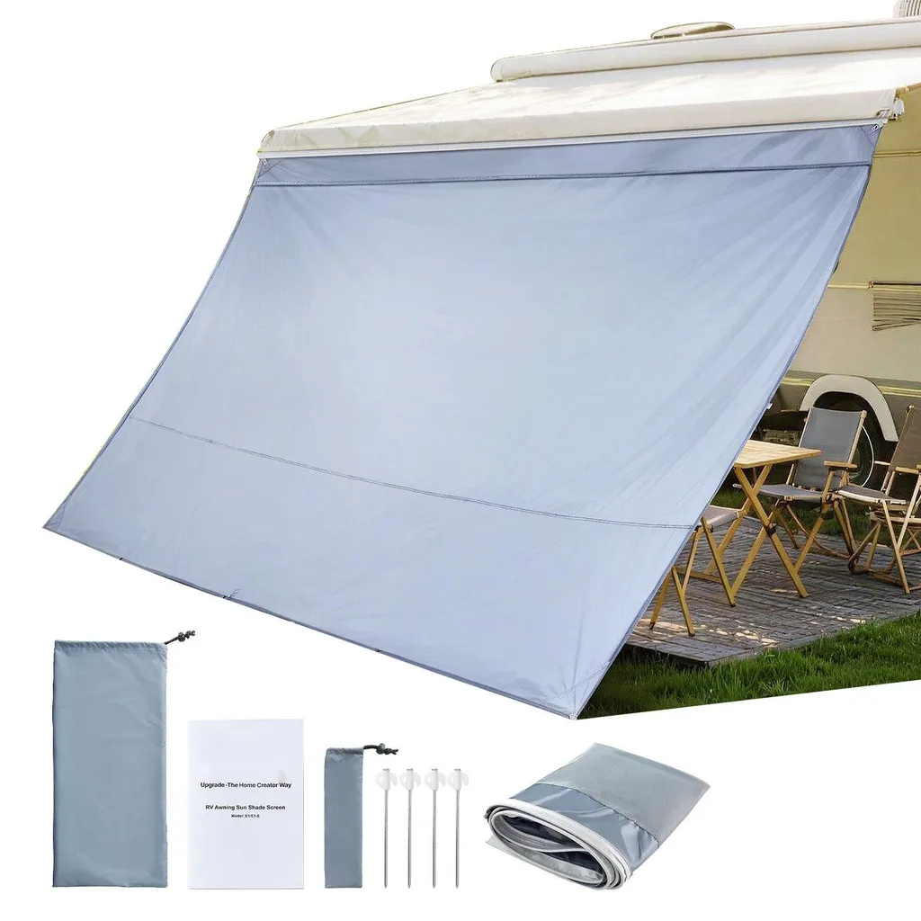Façade de store pour auvent de caravane 2 x 3,7 m avec protection UV 50+