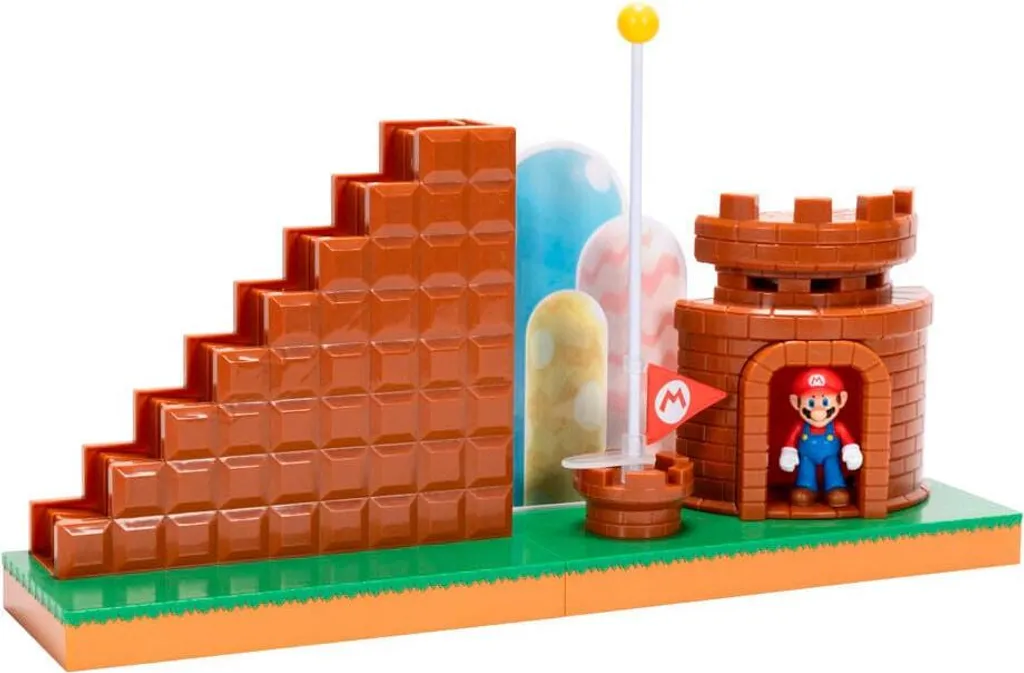 Décoration de Chambre Mario Bros avec Figurines et Scène de Fin de Jeu
