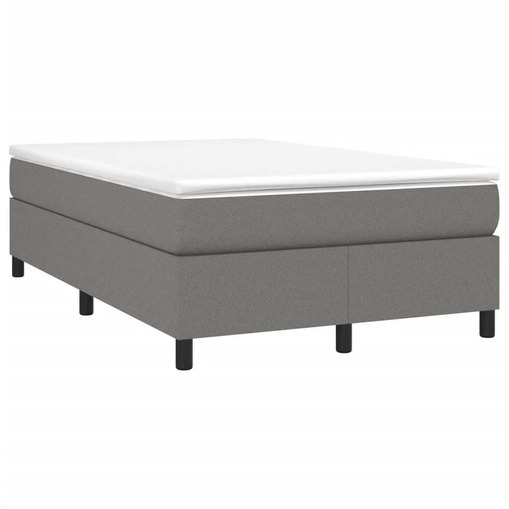 Grau Boxspringbett mit Matratze Dunkelgrau 120x190 cm Stoff ,Design 2024 Neu