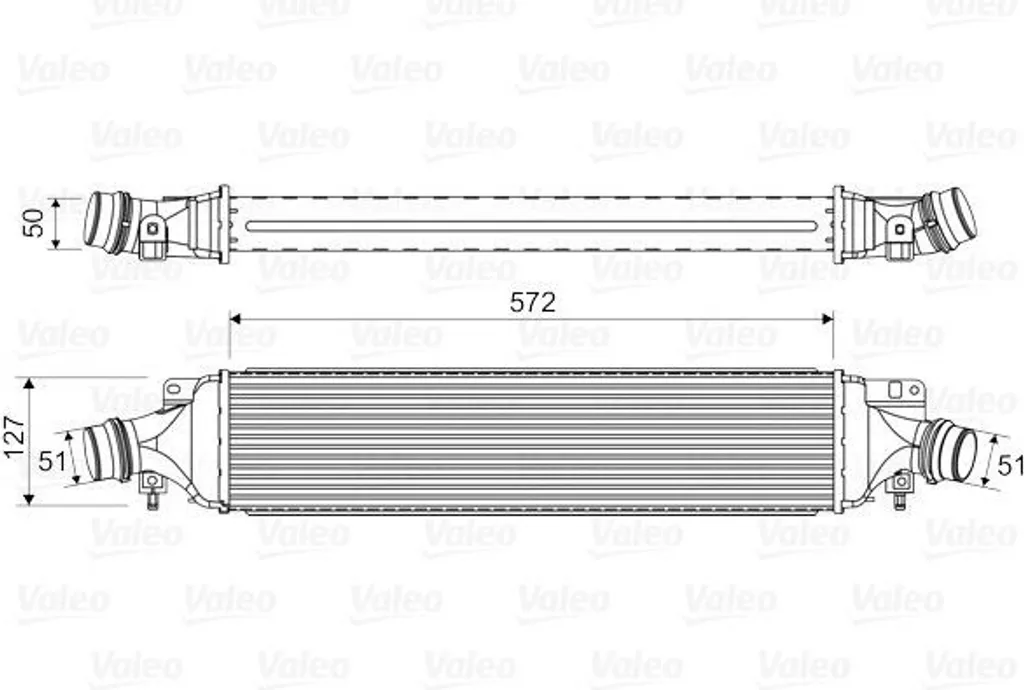 Intercooler pour Opel Corsa D S07 - Valeo 818329 Refroidisseur Air Turbo