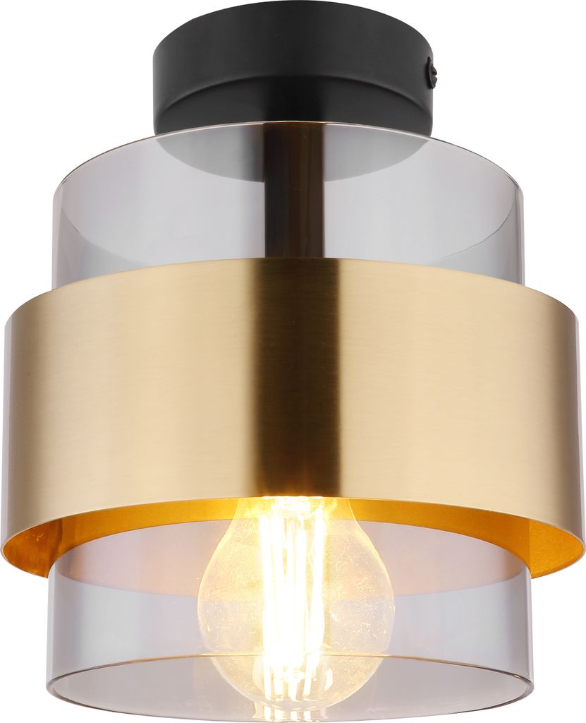 Globo Lighting Deckenleuchte Metall schwarz matt, 1x E27 Produktbild 