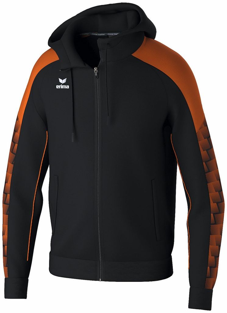 Erima Evo Star Trainingsjacke Mit Kapuze Herren - Schwarz / Orange