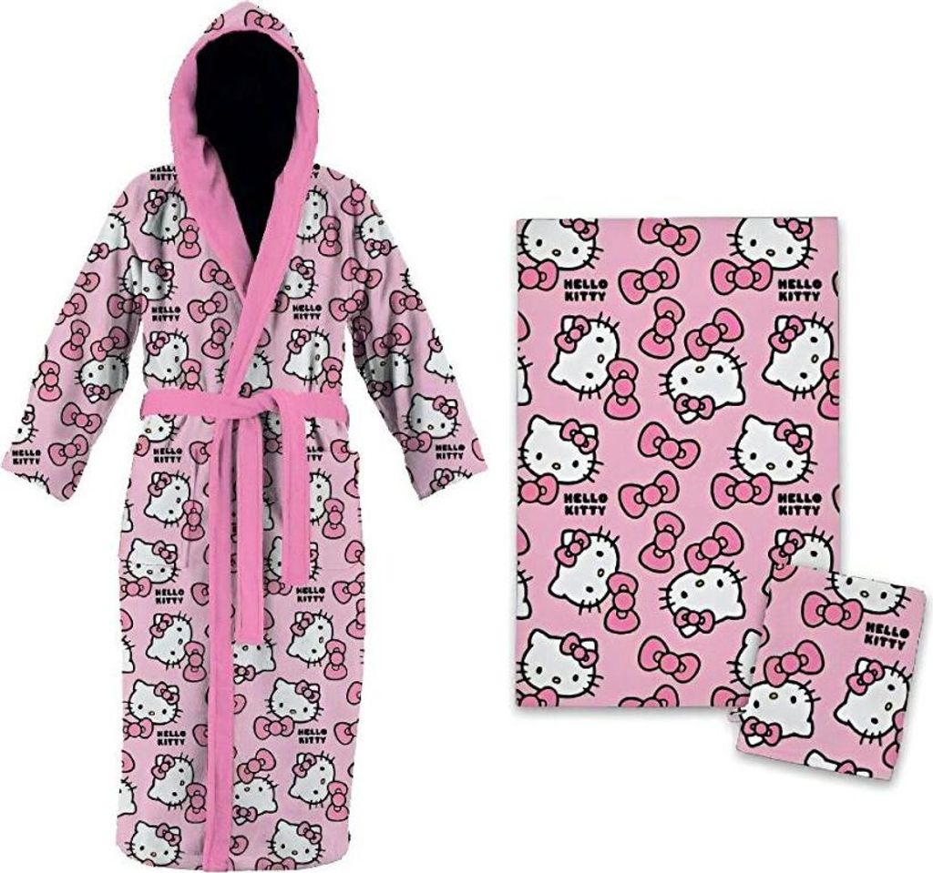 Set da bagno Hello Kitty - accappatoio, asciugamano e Immagine del prodotto 