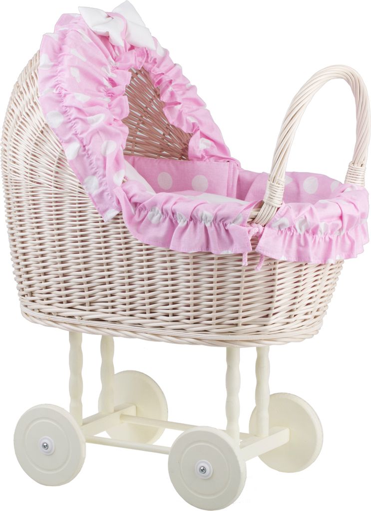 LULU Puppenwagen aus Weide in Beige 48X28 H38/60 CM Produktbild 