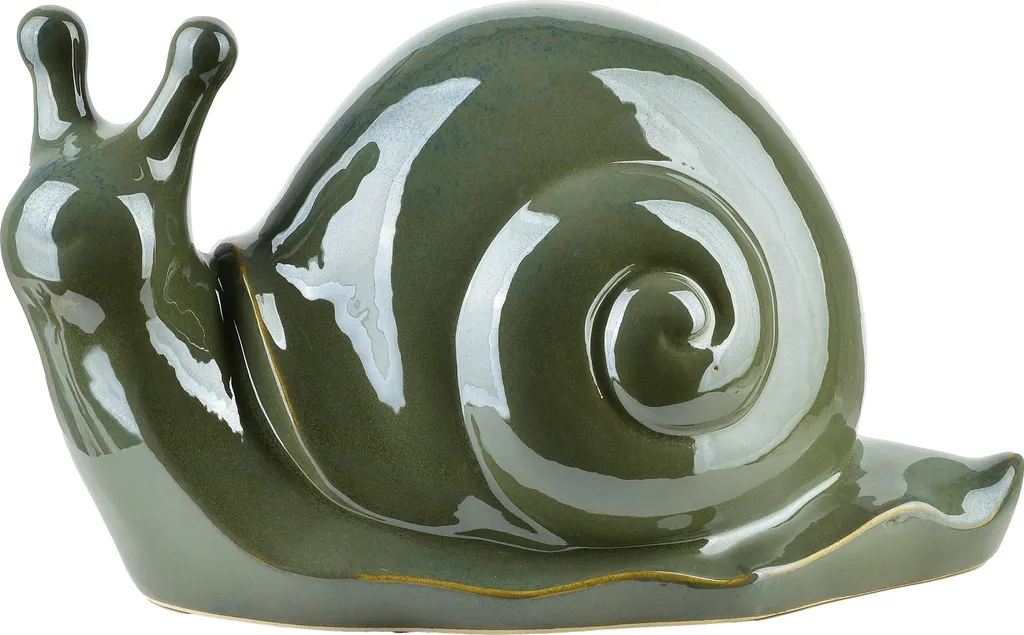 Décoration de Jardin Escargot Céramique MAVE Green - Idée Cadeau 34cm
