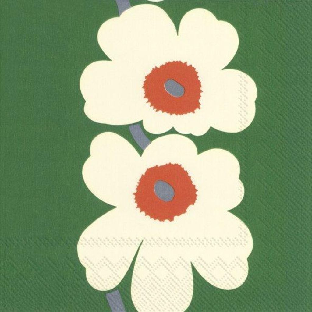 Tovaglioli 33x33 cm - UNIKKO 60TH ANNIVERSARY green Immagine del prodotto 
