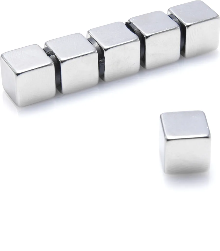 50 Aimants Néodyme 10x10x10 mm N38 Cubes Puissants pour Tableaux