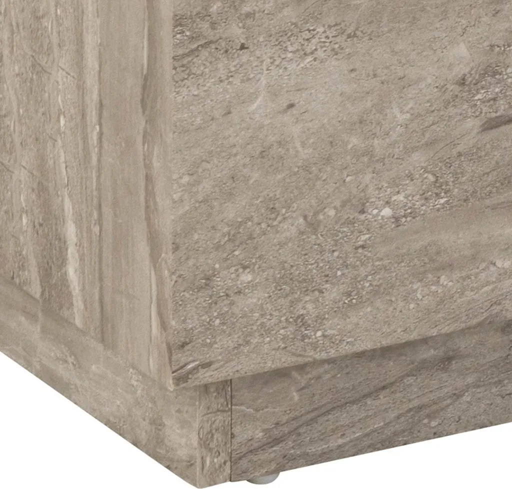 Dice table basse jeu de 2 pcs en marbre gris véritable au design chic