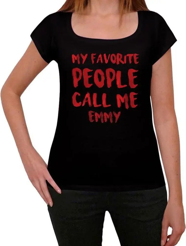 Damen Grafik T-Shirt Meine Lieblingsmenschen nennen mich Emmy – My Favorite People Call Me Emmy – Öko-Verantwortlich Vintage Jahrgang Kurzarm ...