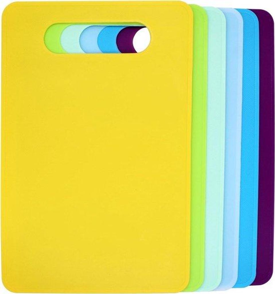 Küchenbrettset 6 Stück - Küchenbrett für Obst und Gemüse - Antislip - Frühstücksbrettchen - 29 x 19 cm - Küchenbrett für Fleisch und Brot ...