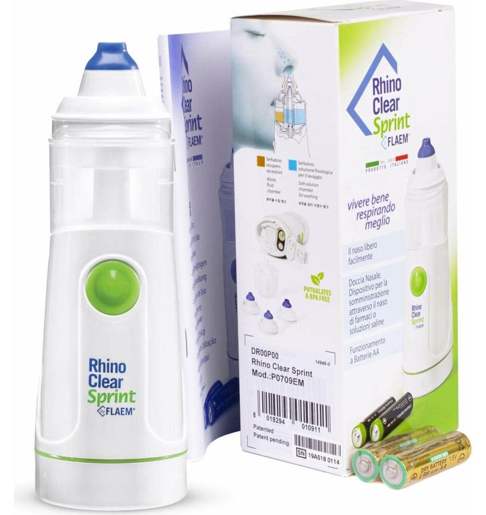 FLAEM RHINO CLEAR SPRINT: Apparaat voor neusspoeling en Productafbeelding 