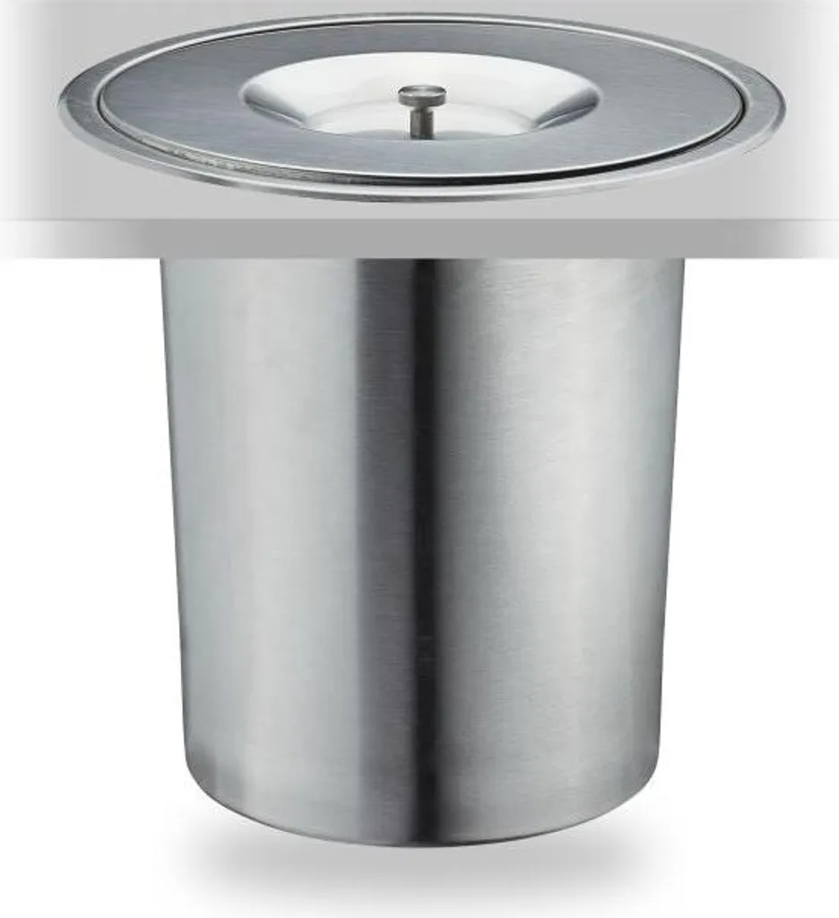 Poubelle 8L compacte en inox pour bureau et tri des déchets ménagers