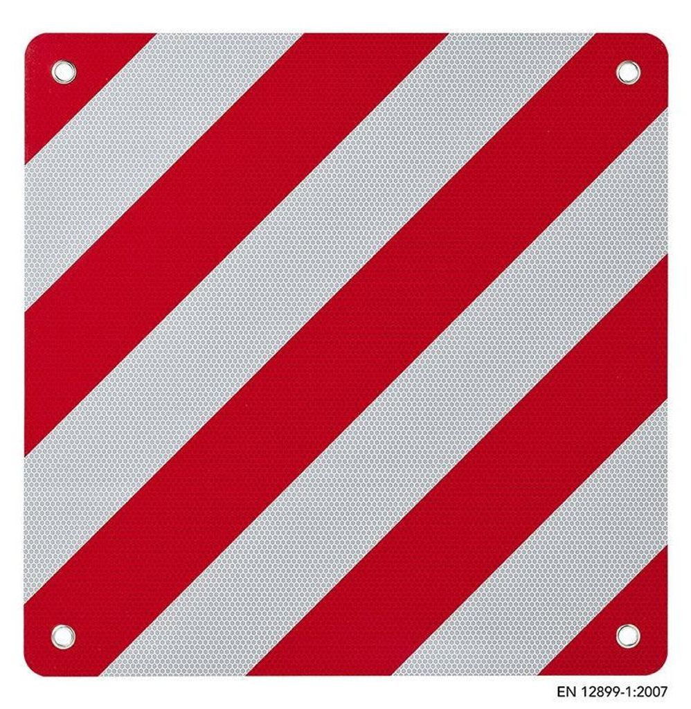 Heckwarnschild aus Aluminium, 50 x 50 cm, für Italien