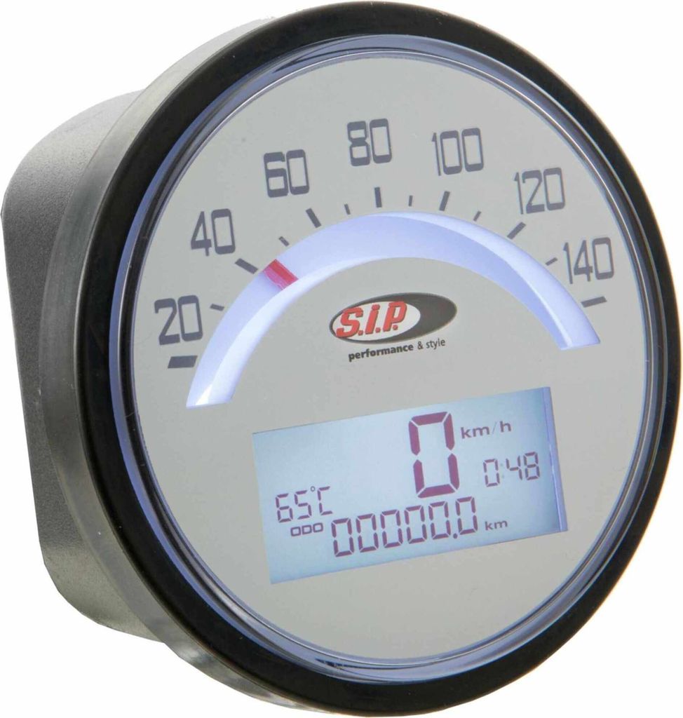 SIP Geschwindigkeitsmesser und Drehzahlmesser 2.0 20 Funktionen LCD Weiß 14.000 U/min
