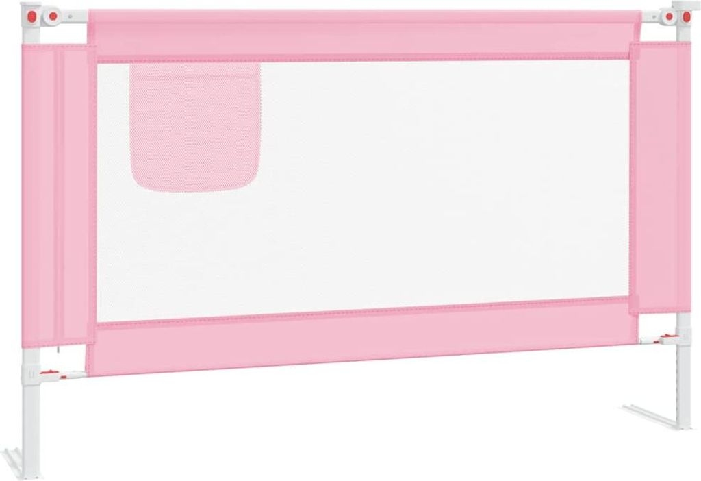 vidaXL Kleinkind-Bettschutzgitter Rosa 120x25 cm Stoff