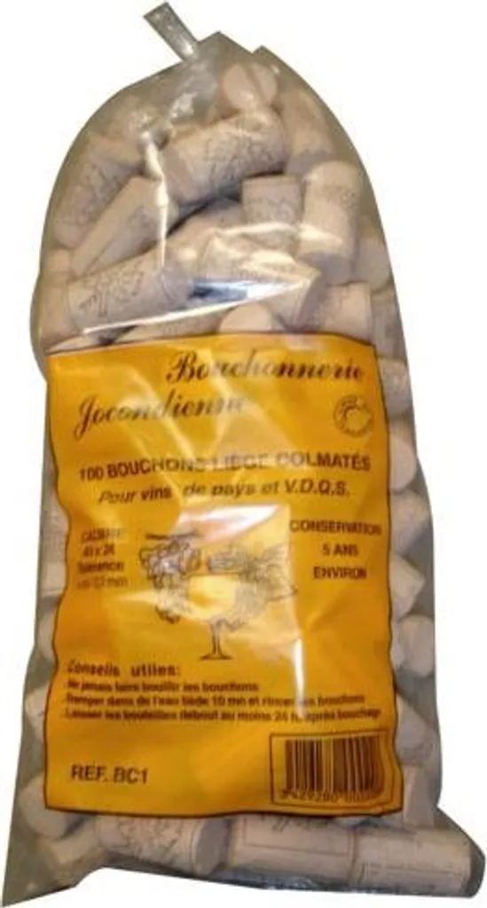 Évitez l'Oxydation de vos Vins : Bouchons Liège 45x24 Colmatés x100