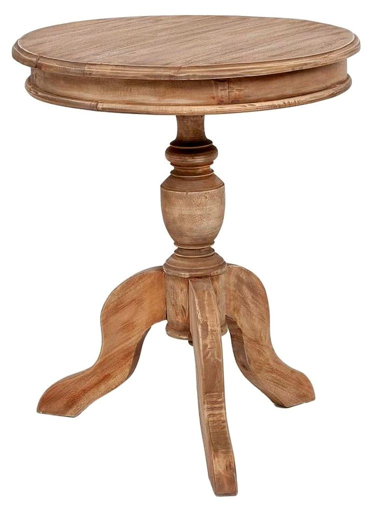 Beistelltisch TIGA D50cm Antik-Natural Landhausstil Shabby Chic