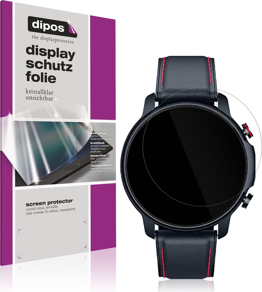 5x Schutzfolie für Motsfit 1,32 Zoll Smartwatch klar Displayschutzfolie Folie Display Schutz dipos