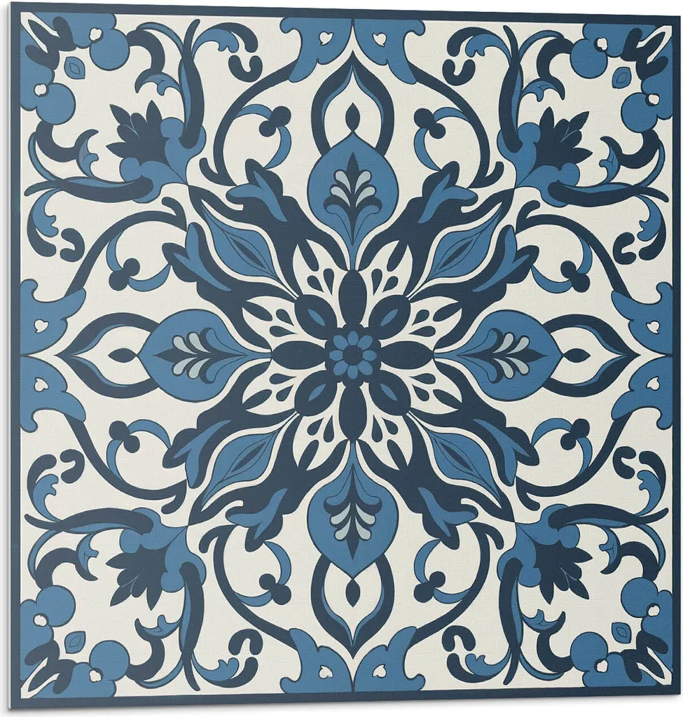 Decalcomanie Murali 3D Fiori e Foglie - 20 Piastrelle Vinile 20x20