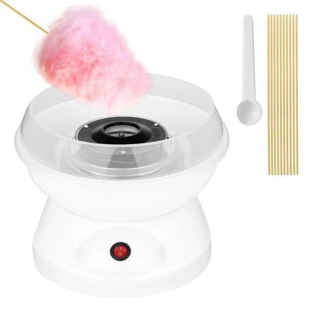 Machine à barbe à papa blanche en plastique - Modèle compact d'intérieur
