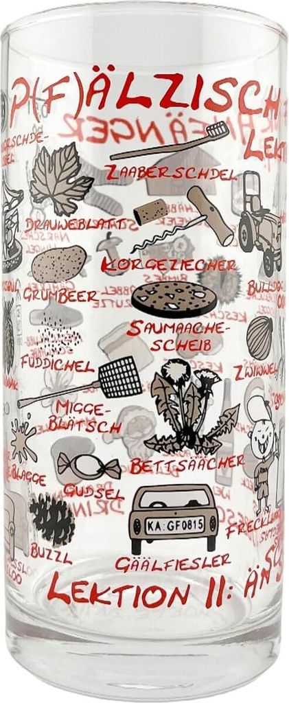 Pfälzisch für Anfänger I + II Schoppenglas 0,5l Produktbild 