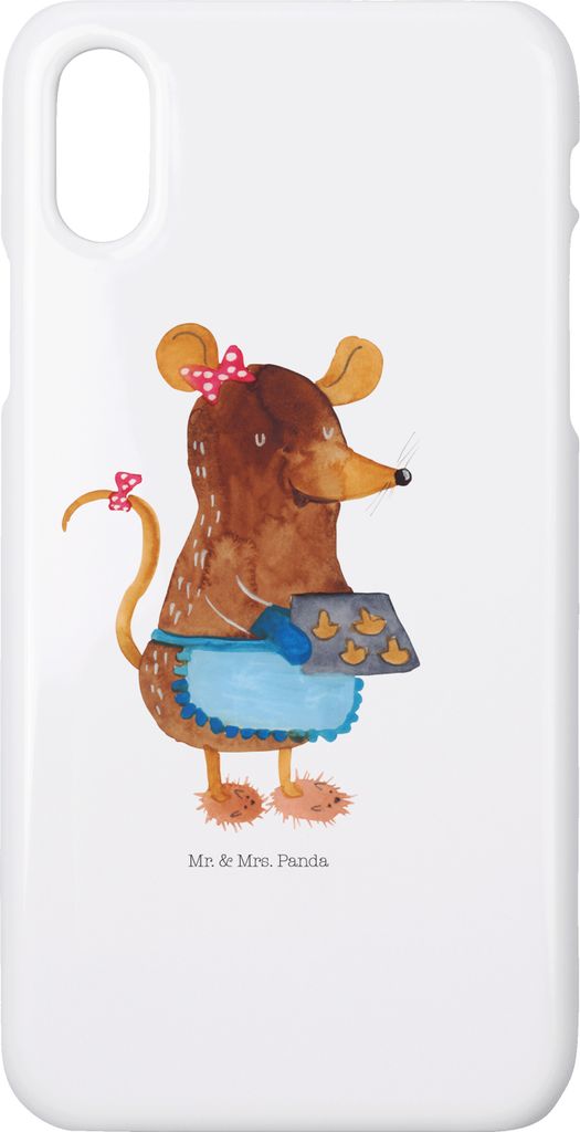 Mr. & Mrs. Panda Iphone 10 Handyhülle Maus Kekse - Weiß - Geschenk, Handy, Weihnachten, Winter, Backen, Cover, Plätzchen, X, Hülle