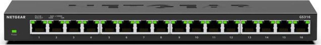 NETGEAR GS316, Nie zarządzany, L2, Gigabit Ethernet Zdjęcie produktu 