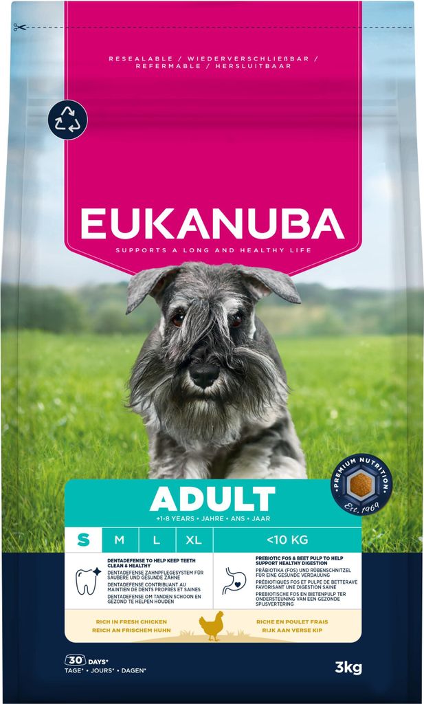 EUKANUBA Aliment Adult Small breed au poulet frais 3 kg Image du produit 