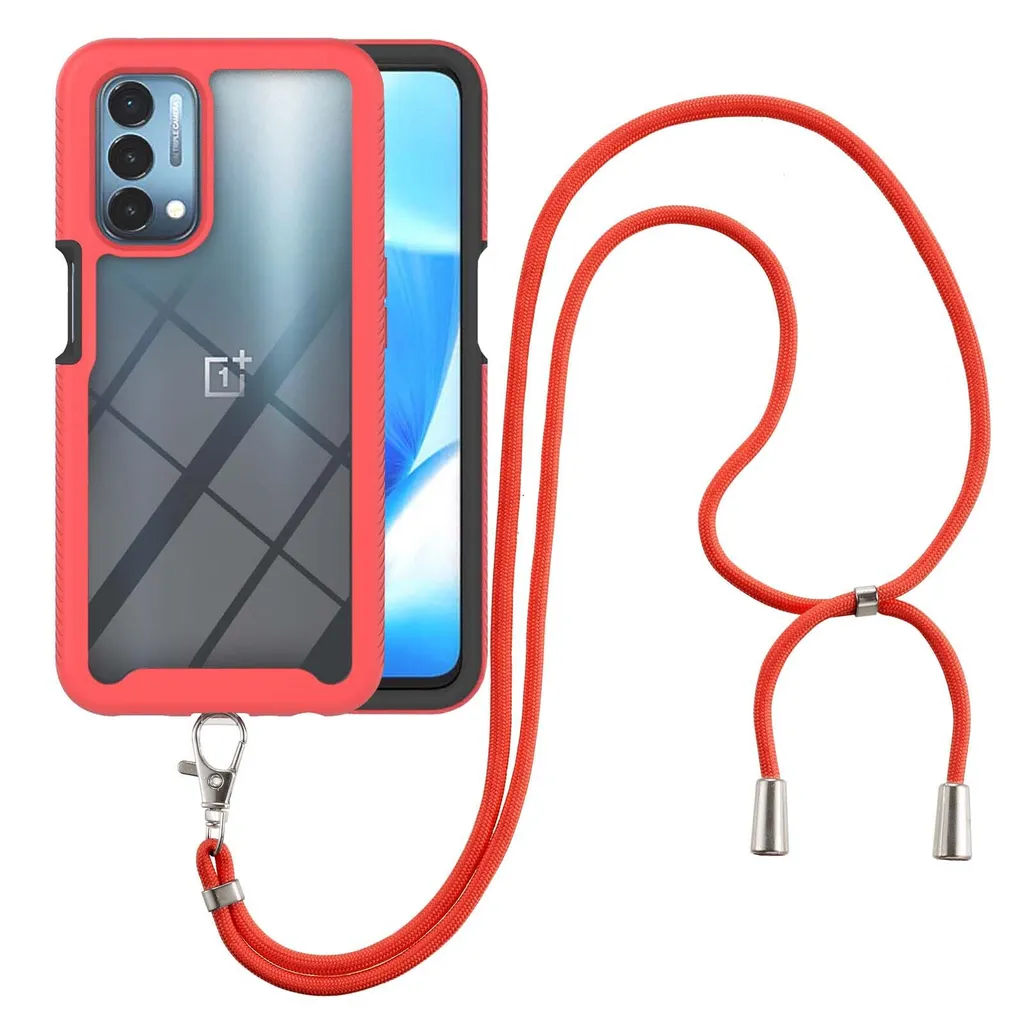 Custodia per OPPO A54 5G / A74 5G / A93 5G con Laccio Rosso e TPU