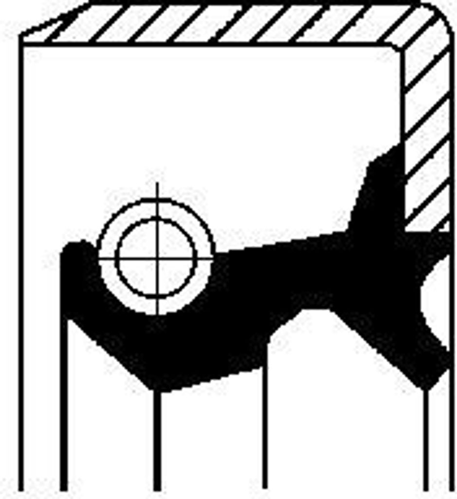 Wellendichtring, Kurbelwelle CORTECO 19033662B