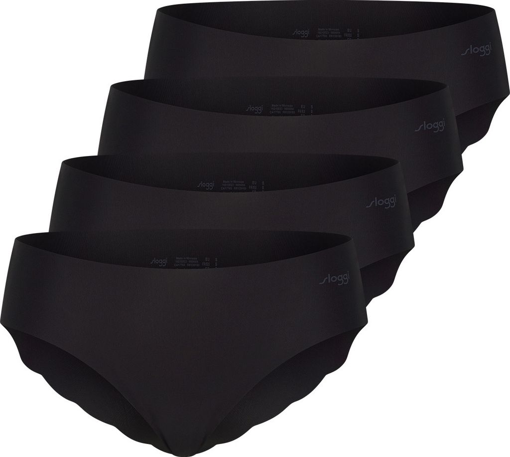 sloggi 4er Pack ZERO Microfibre 2.0 Hipster Kein Abzeichnen unter Kleidung, Weich und leicht, Aus recycelten Materialien
