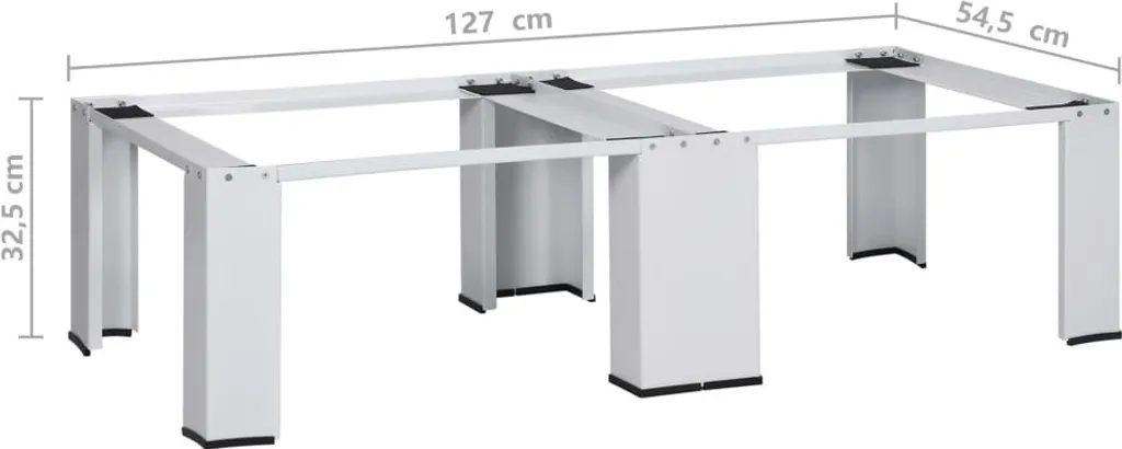 Support double lave-linge et sèche-linge en acier robuste et antidérapant - 13