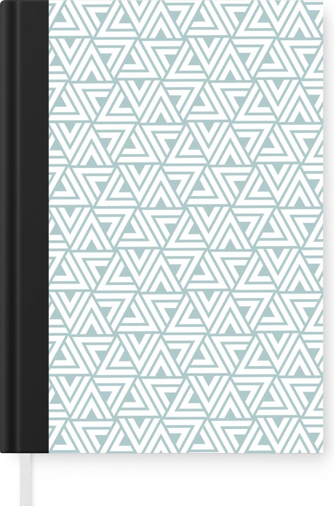 MuchoWow Notizbuch Tagebuch Haushaltsbuch Notebook A5 Muster - Linie - Design - Grün - Notizblock - Notizheft - Notebook - Schreibblock - Papier