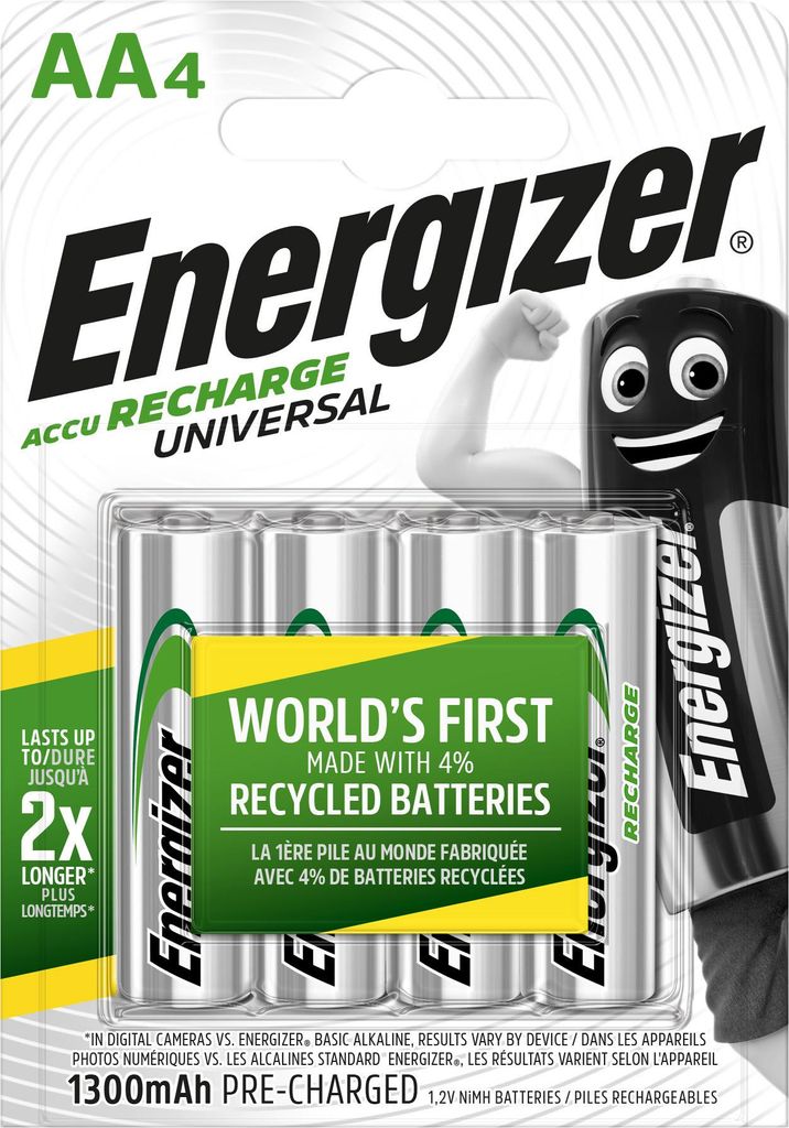 Energizer Universal AA 1300mAh 4ks nabíjacie batérie EHR014 Obrázok produktu 