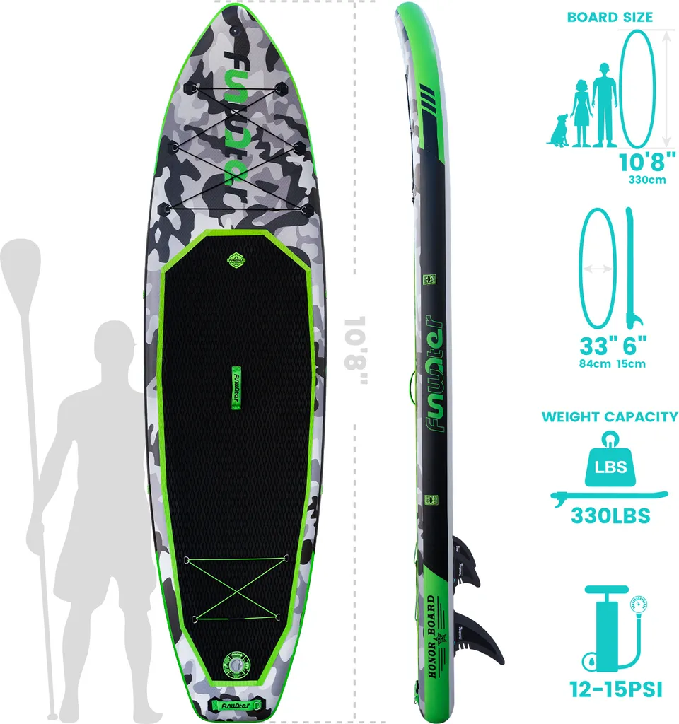 Planche de Stand Up Paddle Gonflable Polyvalente Kit Complet 150kg - 2