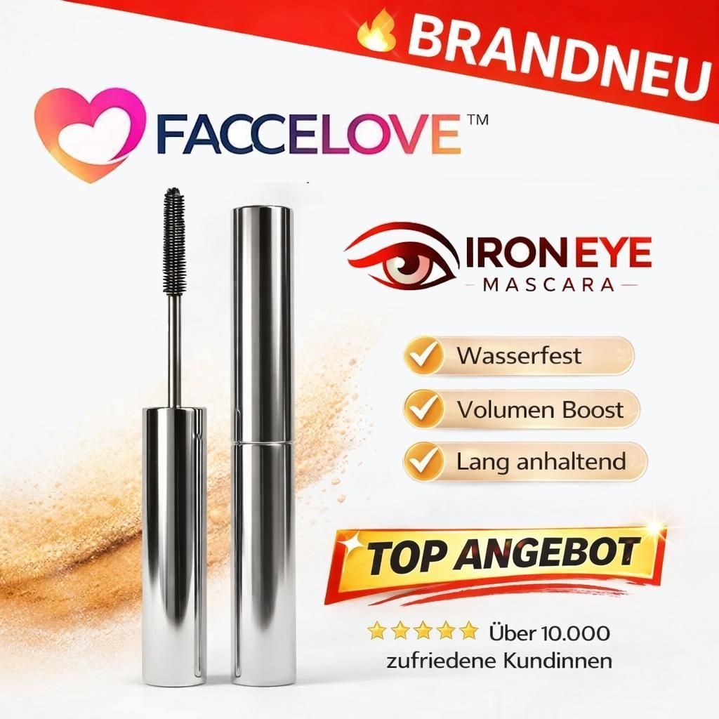 Faccelove IronEye Mascara Wimperntusche wasserfest langanhaltend Volumen Effekt: Schwarz